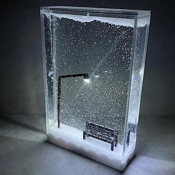 چراغ خواب شب برفی با نیمکت